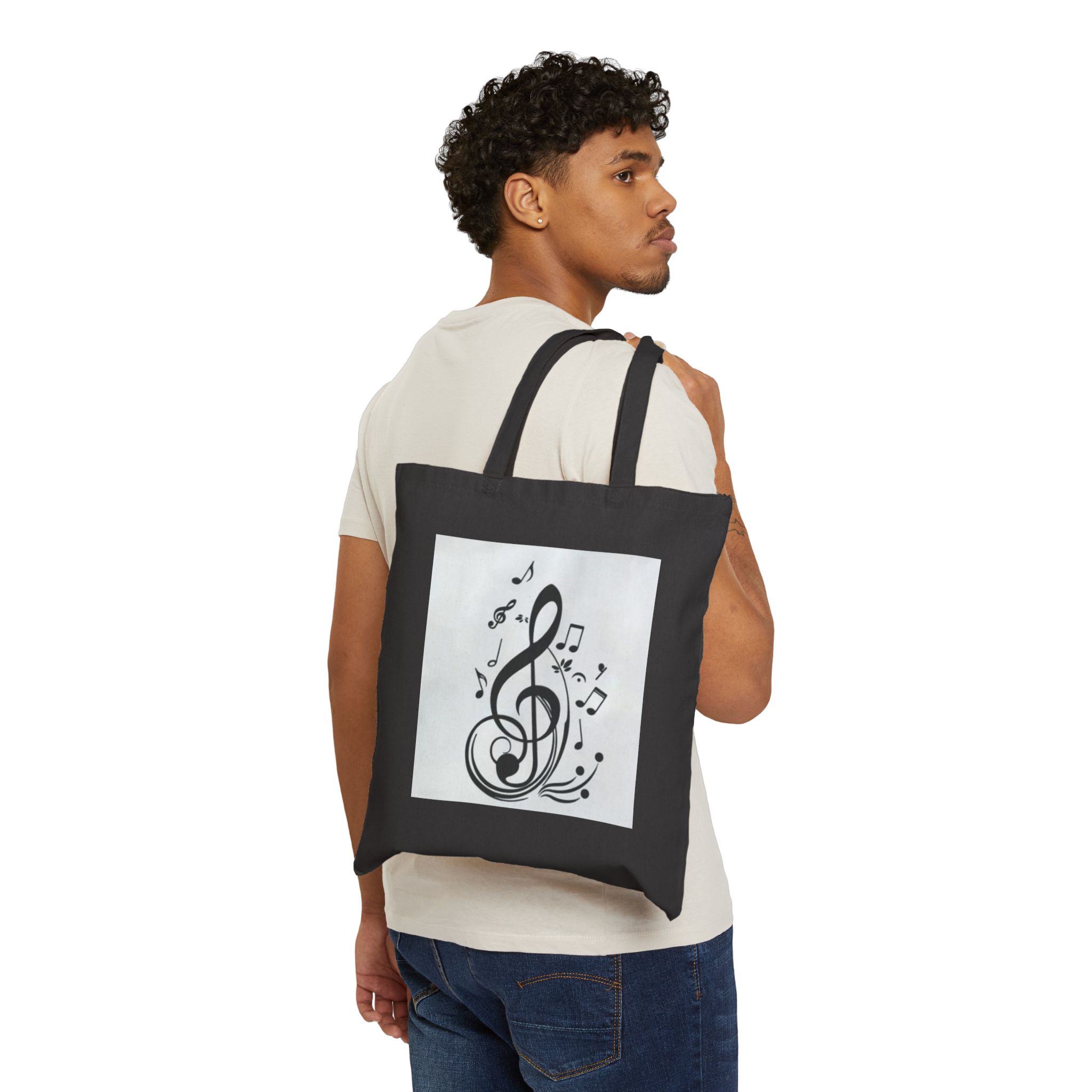 10894488322068313717_2048.jpeg Music Notes Canvas Tote Bag – Treble Clef Design - Image 7