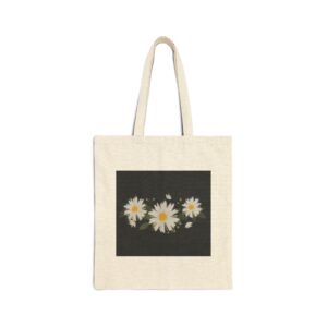 Daisy Trio Canvas Tote — Floral Cotton Shopper Bag