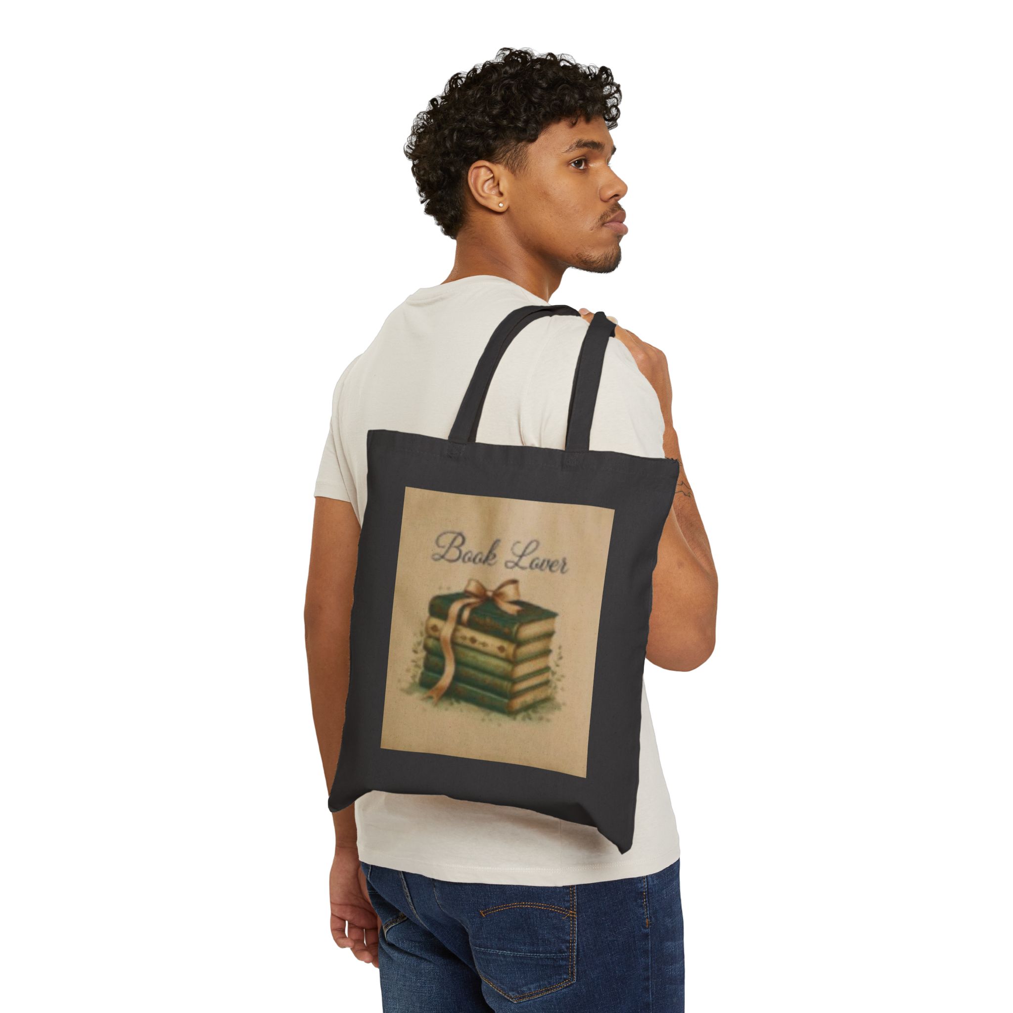 5284939479201644702_2048.jpeg Book Lover Tote Bag — Vintage Stack of Books Canvas Tote - Image 7