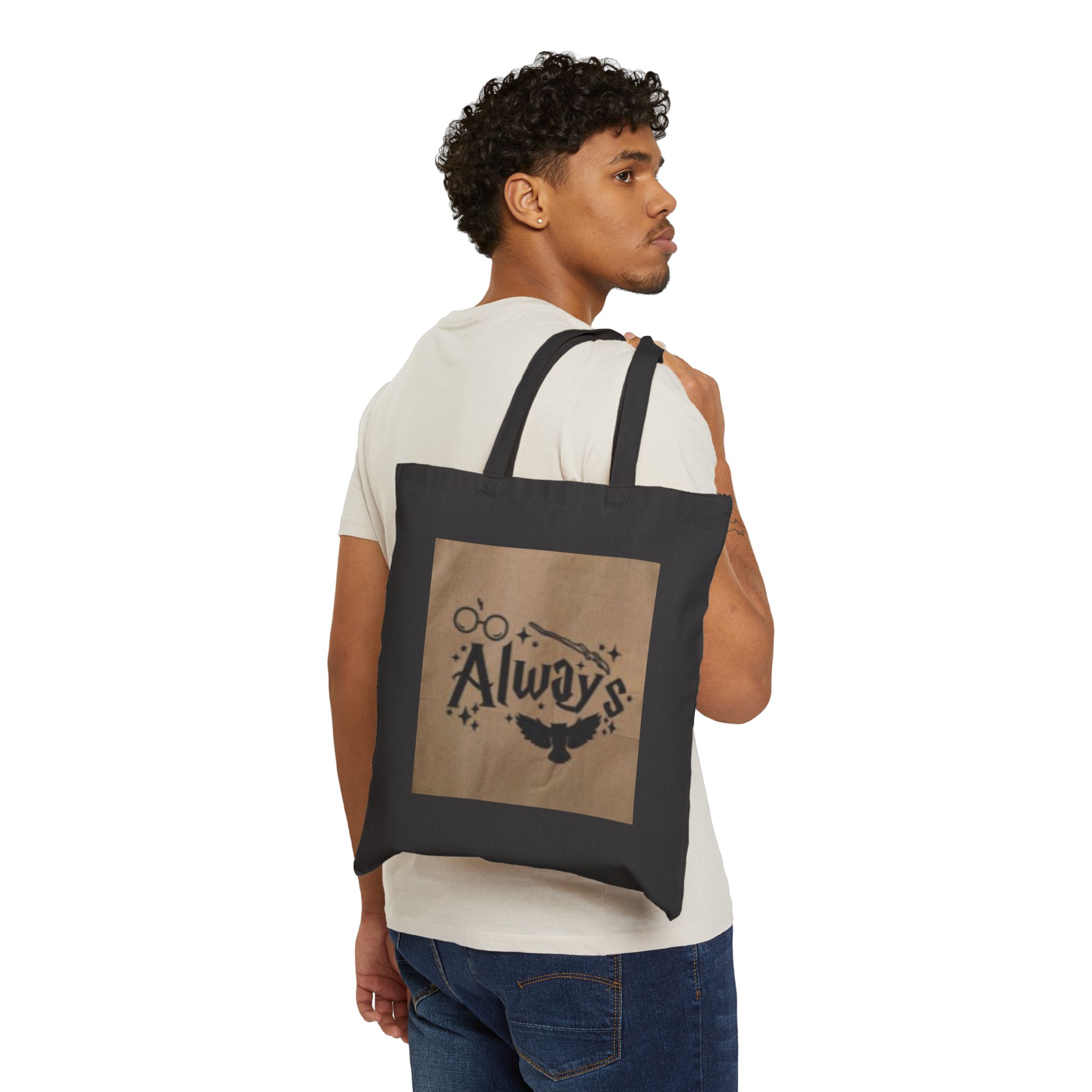 6257681907061503447_2048.jpeg Always Owl Cotton Canvas Tote Bag – Literary Magic Book Lover Grocery Bag - Image 7