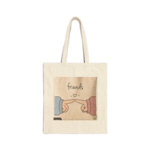 Friends Finger Touch Tote Bag — Cute Canvas Friendship Tote
