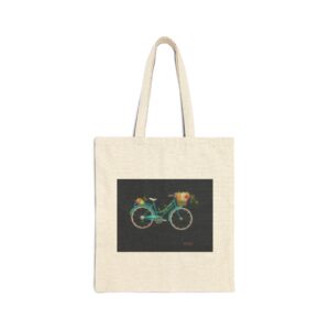 Vintage Bicycle Floral Tote Bag